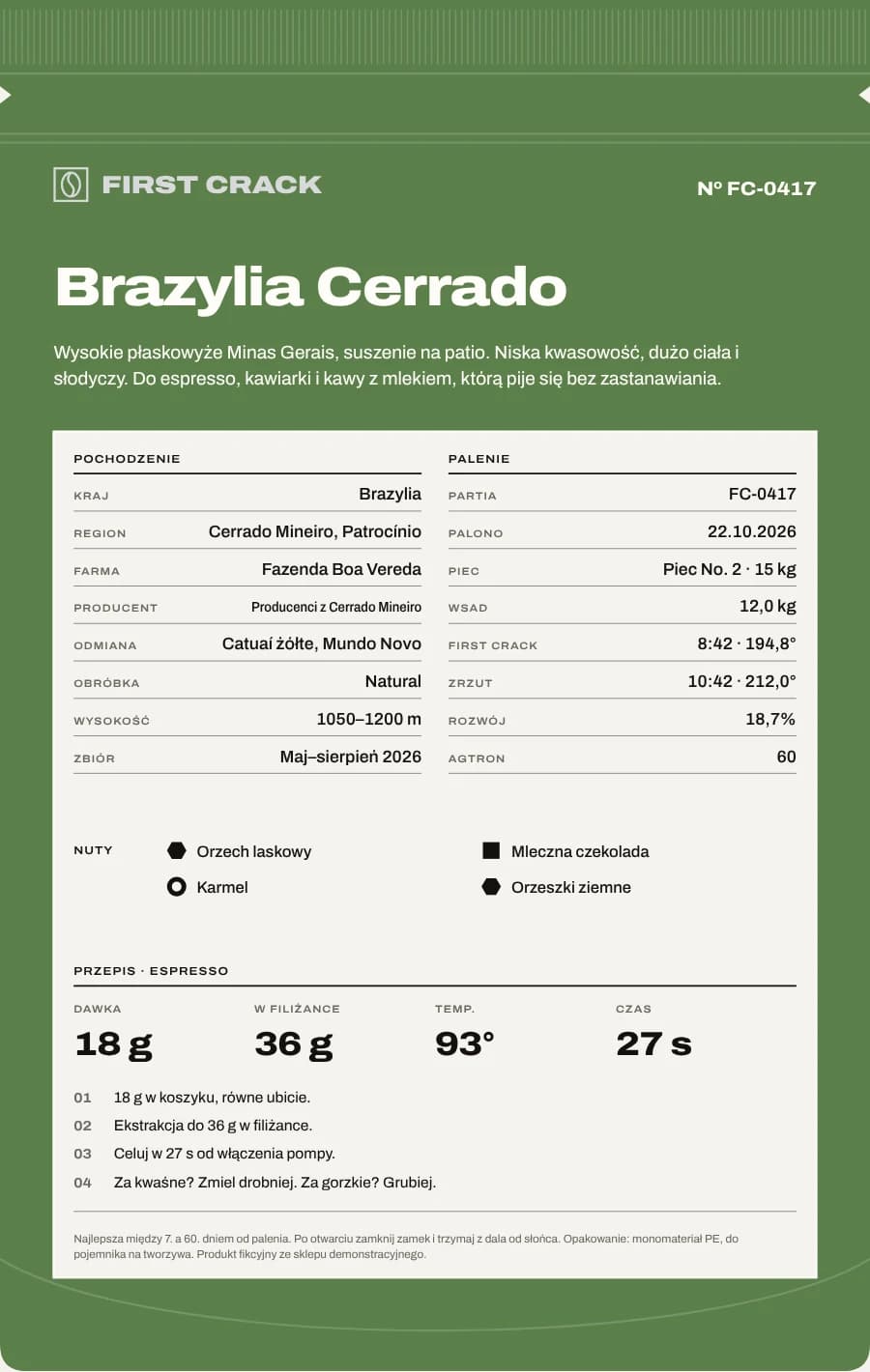 Brazylia Cerrado, Tył