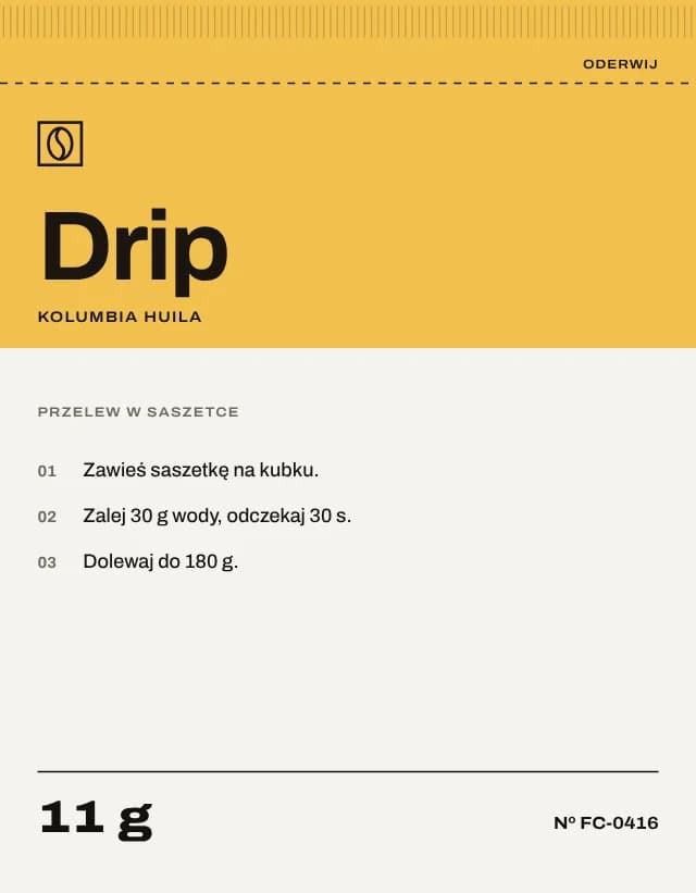 Drip bag: pudełko i saszetka